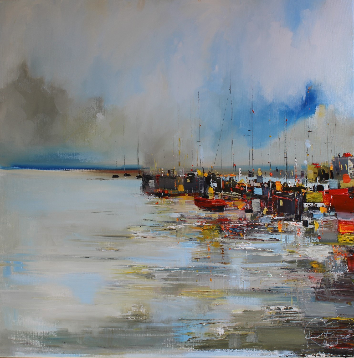'A Clutter of Colour at the Harbour' by artist Rosanne Barr